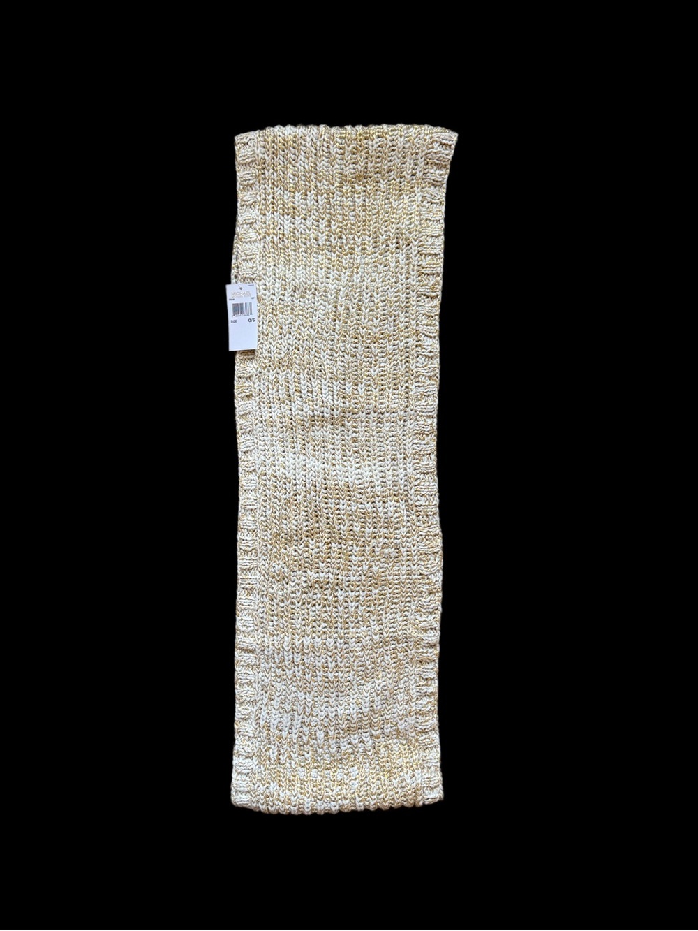 Michael Kors Neutral Knit Scarf - Cream and White